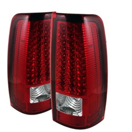 Spyder Automotive Spyder Auto 5008831 Red & Clear LED Tail Lights for 1999-2002 Xtune Chevy Silverado 1500-2500-3500 5008831